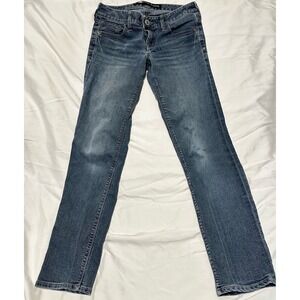 Vintage Y2K Express Straight Leg Jeans Medium Wash Blue Size 2S